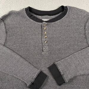 King Size Henley Long Sleeve Shirt Men's 4XL Gray